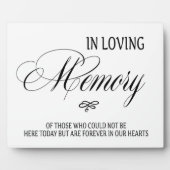 Panneau en Mémoire d'amour Plaque de table avec Ea (Devant)