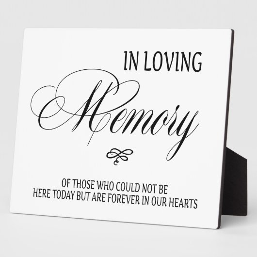 Panneau en Mémoire d'amour Plaque de table avec Ea (Côté)