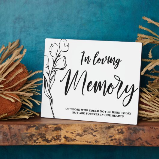 Panneau en Mémoire d'amour Plaque de table avec Ea (Côté)