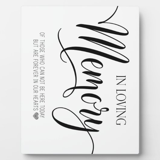 Panneau en Mémoire d'amour Plaque de table avec Ea (Devant)