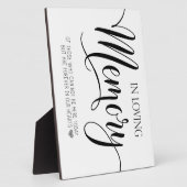 Panneau en Mémoire d'amour Plaque de table avec Ea (Côté)