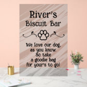 Panneau en mousse pour bar de biscuits pour chiens (Mariage)