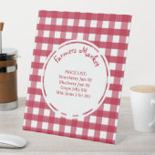 Panneau En vichy rouge et blanc pour le marché agr (In SItu)