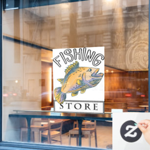 Panneau et insigne de magasin de pêche