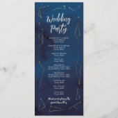 Panneau étoile Mariage menu détails de la cérémoni (Dos)