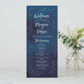 Panneau étoile Mariage menu détails de la cérémoni (Debout devant)