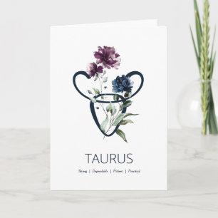 Panneau étoile Taurus Zodiac Carte d'anniversaire