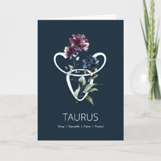 Panneau étoile Taurus Zodiac Carte d'anniversaire