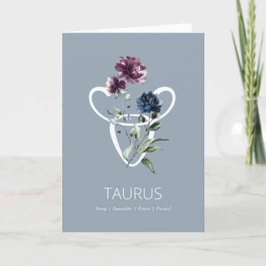 Panneau étoile Taurus Zodiac Carte d'anniversaire (Devant)