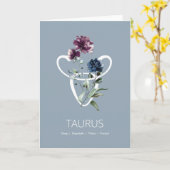 Panneau étoile Taurus Zodiac Carte d'anniversaire (Fleur jaune)