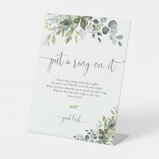 Panneau Eucalyptus Mets un Anneau dessus (Recto)