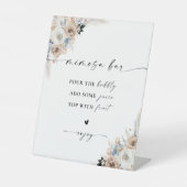 Panneau Fête des mariées Boho Ivoire Et Bleu Mimos (Recto)