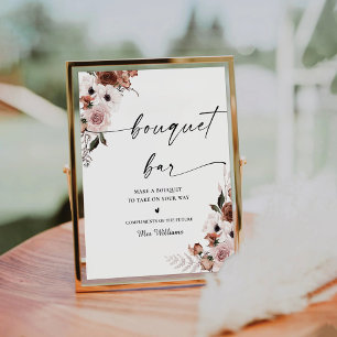 Panneau Fête des mariées bouquet de soie fleurie