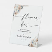 Panneau Fête des mariées Libre Et Bleu Boho (Recto)