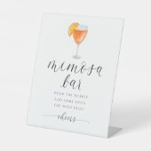 Panneau Fête des mariées Orange Mimosa Bar (Recto)