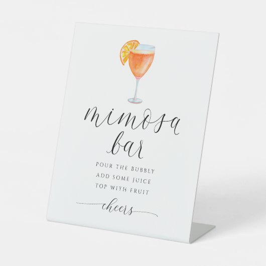 Panneau Fête des mariées Orange Mimosa Bar (Recto)