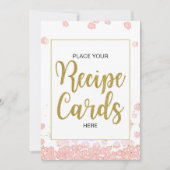 Panneau Fête des mariées Recette Cartes | Rose et  (Devant)