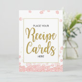 Panneau Fête des mariées Recette Cartes | Rose et  (Debout devant)