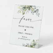 Panneau Fête des mariées verte Favoriser (Recto)