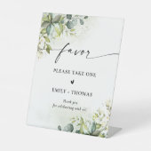 Panneau Fête des mariées verte Favoriser (Recto)