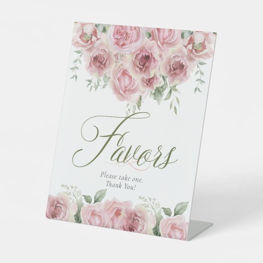 Panneau Fille bébé en fleur Baby shower Faveurs (Recto)