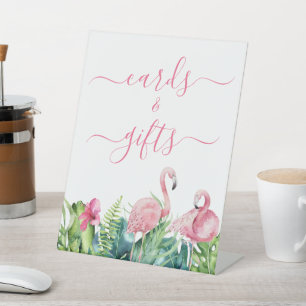 Panneau Flamants roses Tropical Douche Cartes & Ca