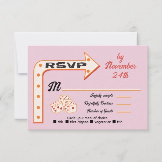 Panneau fléché du Mariage Las Vegas - cartes de ré (Devant)