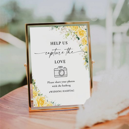 Panneau Fleur Jaune Aide Nous Capturer L'amour