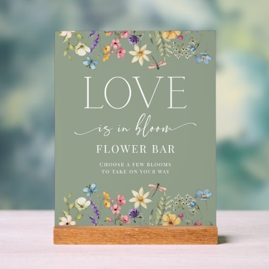 Panneau fleur sauvage Fête des mariées   (Neutre)