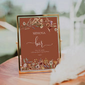 Panneau Fleur sauvage minuscule en terre cuite or