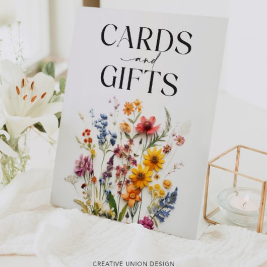 Panneau Fleur sauvage Pressé Fleurs Cartes et Cade