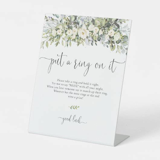 Panneau Fleurs Blanches Mettez-Lui Une Bague Au Do (Recto)