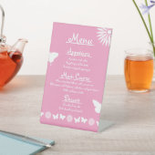Panneau Fleurs et Papillons en Rose Pâle (In SItu)