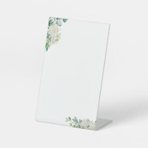 Panneau floral blanc personnalisable
