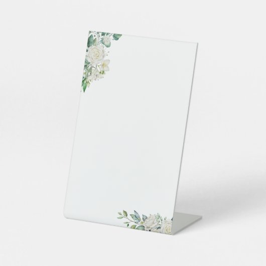 Panneau floral blanc personnalisable (Recto)
