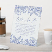 Panneau Floral Bleu Qui Suis-Je Fête des mariées (In SItu)