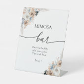 Panneau Floral Boho Ivoire Et Bleu Mimosa Bar (Recto)