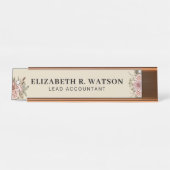 Panneau Floral personnalisé Nom du bureau Plaque (Devant)