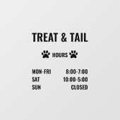 Panneau Heures Boutique, Heures d'ouverture (Feuille)