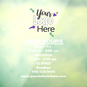 Panneau Heures de bureau du logo personnalisé (Feuille 3)