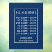 Panneau Heures d'ouverture bleues (Feuille 3)