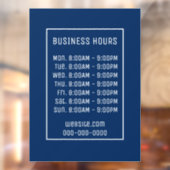 Panneau Heures d'ouverture bleues (Feuille 2)