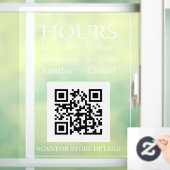 Panneau Heures d'Ouverture, Code QR, Message Texte (Maison)