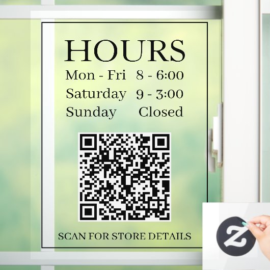 Panneau Heures d'Ouverture, Générer Code QR, Messa (Maison)