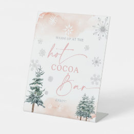 Panneau Hot Cocoa Bar, brush hiver Wooland