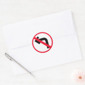 Panneau interdit de virage à gauche | Stickers ron (Enveloppe)