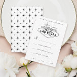 Panneau Las Vegas Retro Mariage carte RSVP<br><div class="desc">Retro italics and the Las Vegas Sign sont destinés à votre carte de réponse mariage. Le dossier est facultatif.</div>