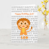 Panneau Leo Zodiac Carte d'anniversaire (Fleur jaune)