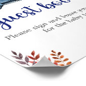 Panneau Livre d'or du petit Baby shower Citrouille (Coin)