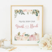 Panneau Livre d'or du petit Baby shower Citrouille